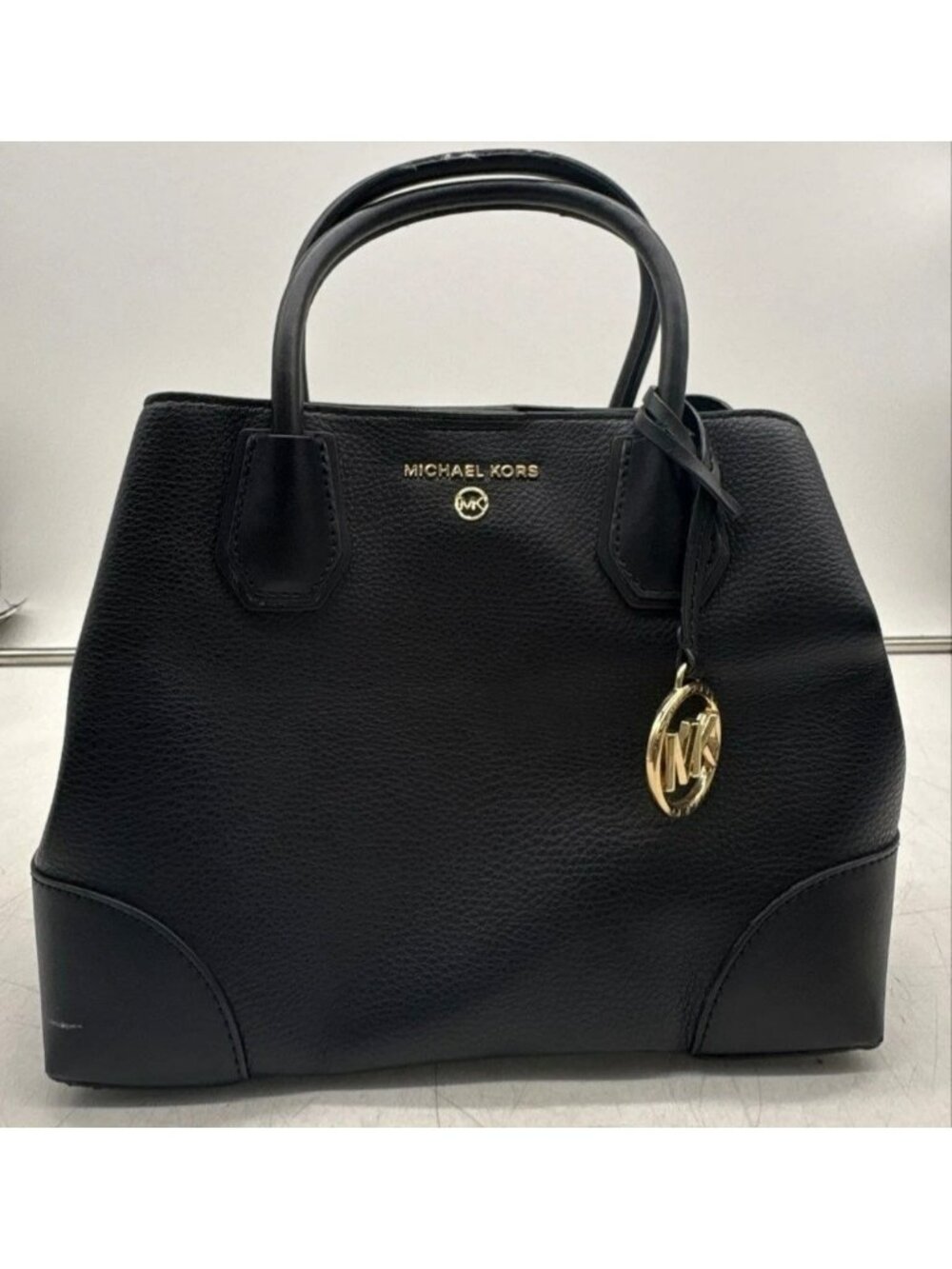 Michael Kors Black Pebbled Leather Tote Medium Size